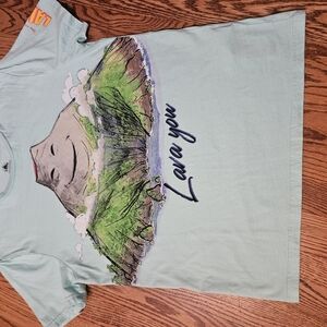 Walt Disney Polynesian Pixar LAVA YOU Graphics GREEN T-shirt - Large